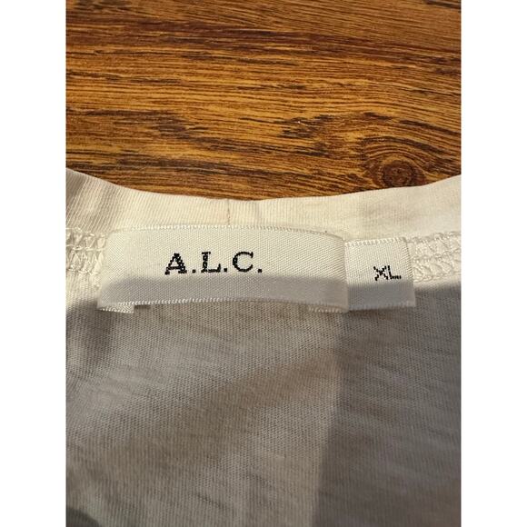 A.L.C. Women's Cotton Puff Sleeve T-Shirt - White - Size XL (Runs Small) - Picture 4 of 7
